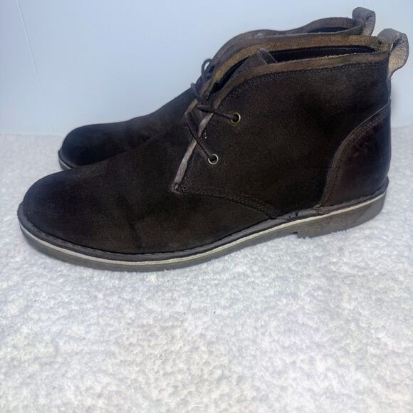Marc New York By Andrew Marc Stanton Mens Sz 12 M Brown Suede Casual ChukkaBoots - Picture 1 of 9